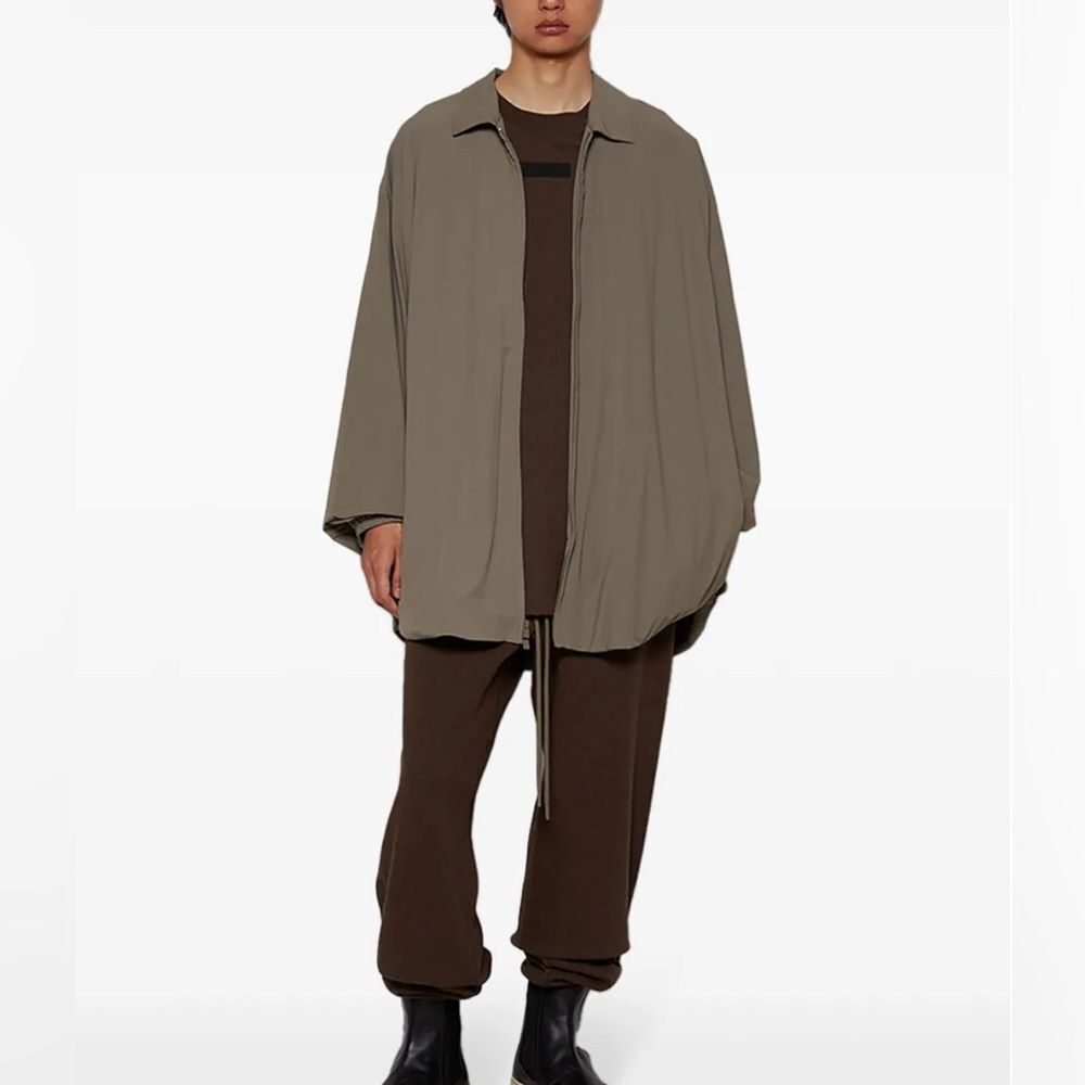 FEAR OF GOD ESSENTIALS logo-patch oversized shirt size M